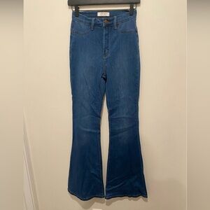 NWOT vibrant miu Flare denim